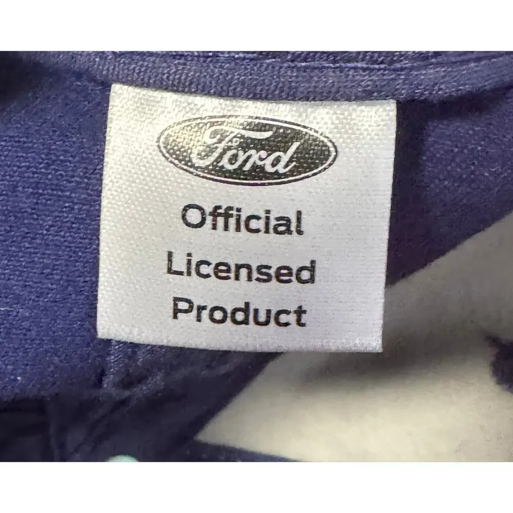 Ford Distressed Patch Logo OSFA Snapback Hat Cap Blue Gray Colorway